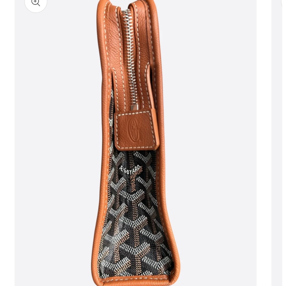 Goyard Tan and Black Monogram Clutch